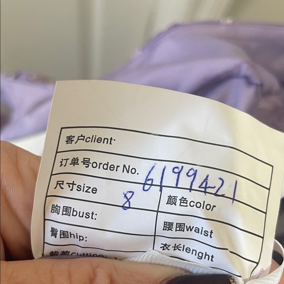 Lavender Lace Formal Dress - Picture 9 of 9